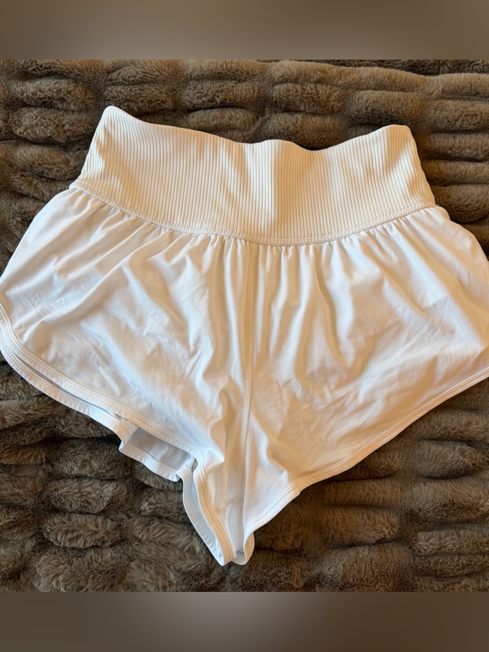 FP Movement by Free People White High-Waist Athletic Shorts